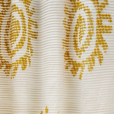 1pc 50"x84" Light Filtering Jacquard Curtain Panel Gold - Opalhouse™ Designed With Jungalow™