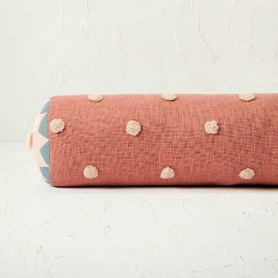 Bolster Tufted Polka Dot Decorative Throw Pillow - Opalhouse™ Designed With Jungalow™