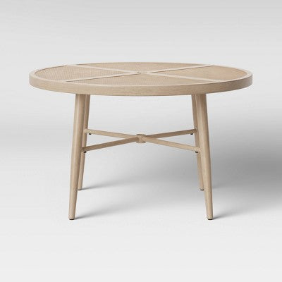  Leona 46" Round Crushed Bamboo Stamped Steel Top Patio Dining Table - Opalhouse™