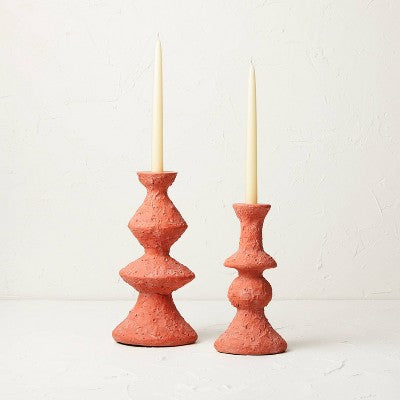  Tall Clay Taper Candle Holder Red - Opalhouse™ Designed With Jungalow™