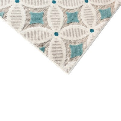  5' X 7' Quatrefoil Outdoor Rug Aqua - Opalhouse™