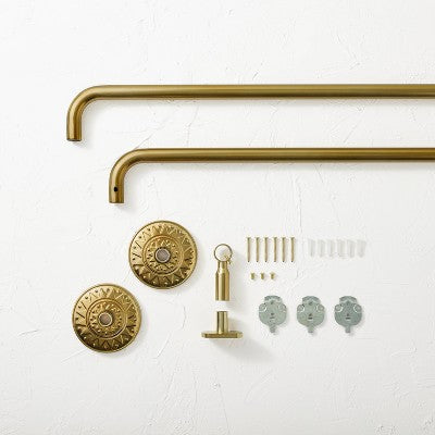  66"-120" Medallion Snap Grip French Curtain Rod Brass - Opalhouse™ Designed With Jungalow™