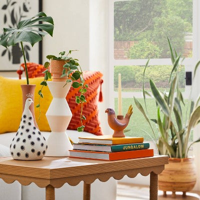 Ceramic Plant Pedestal White - Opalhouse™ Designed With Jungalow™
