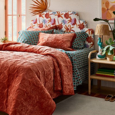  Sun Stitched Vintage Velvet Quilt Sham - Opalhouse™ Designed With Jungalow™