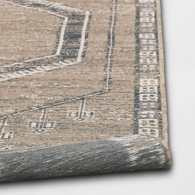  5'x7' Sunset Moroccan Tapestry Rectangular Woven Outdoor Area Rug Light Brown - Opalhouse™