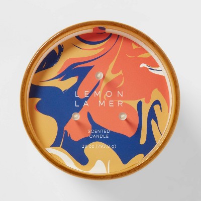  28oz Glass Lemon La Mer Candle Yellow - Opalhouse™