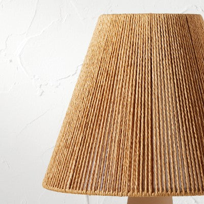  Ceramic Table Lamp With Rope Shade Brown (Includes LED Light Bulb) - Opalhouse™ Designed With Jungalow™