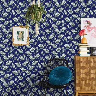  Bird Of Paradise Peel & Stick Wallpaper Blue - Opalhouse™: Removable Botanical Vinyl, Repositionable, Washable