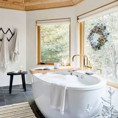  Striped Bath Rug White/Black - Opalhouse™