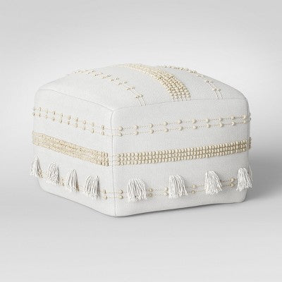  Lory Pouf Textured White - Opalhouse™