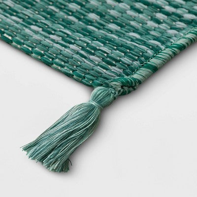  7' X 10' Ombre Tasseled Outdoor Rug Blue - Opalhouse™