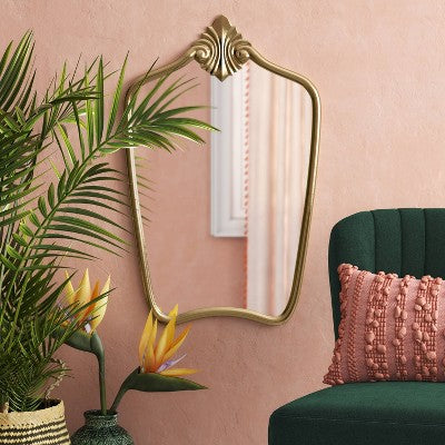  Gilded Decorative Wall Mirror Brass - Opalhouse™