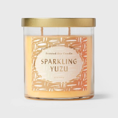  Lidded Glass Jar Candle Sparkling Yuzu - Opalhouse™