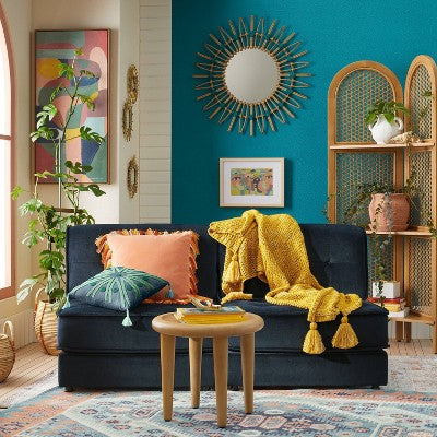  30" Dia Rattan Mirror With Cotton Cord - Opalhouse™ Designed With Jungalow™