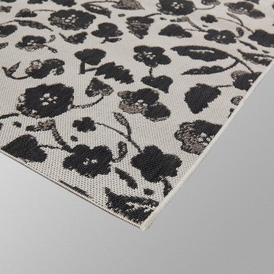  Floral Outdoor Rug Black - Opalhouse™