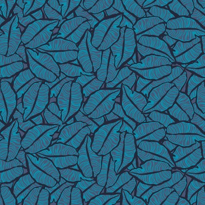  Layered Leaves Peel & Stick Wallpaper Blue - Opalhouse™: Removable, Self-Adhesive, Bohemian Botanical Decor