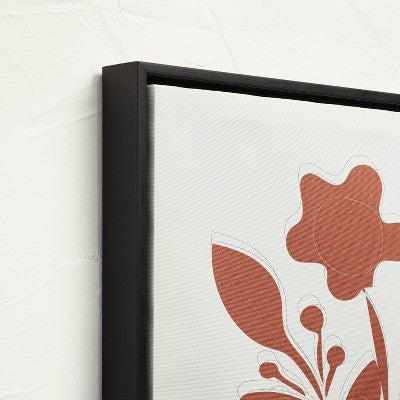  (Set Of 3) 24" X 30" Reductive Floral Framed Wall Canvas - Opalhouse™ Designed With Jungalow™