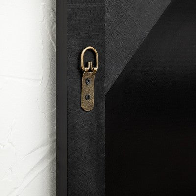  24" X 30" Wood And Brass Wall Mirror Blue - Opalhouse™ Designed With Jungalow™