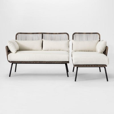  Latigo Patio Sectional Gray/Brown/Linen - Opalhouse™