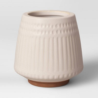  Textured Ceramic Planter Pots White - Opalhouse™