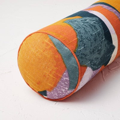  Oversized Bolster Jungalow Geo Print Decorative Throw Pillow - Opalhouse™ Designed With Jungalow™