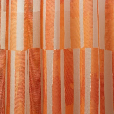  1pc Sheer Ophelia Printed Burnout Window Curtain Panel Orange - Opalhouse™ Designed With Jungalow™ 