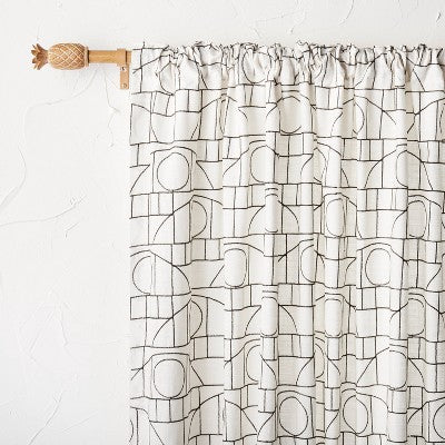  1pc Light Filtering Embroidery Bridges Window Curtain Panel White - Opalhouse™ Designed With Jungalow™