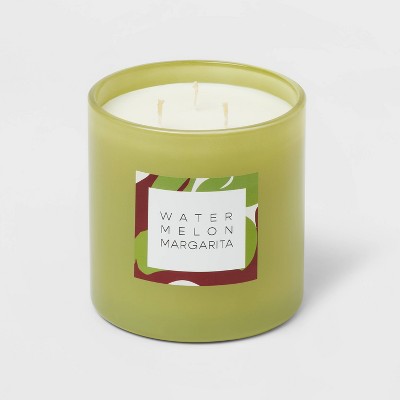  28oz Glass Watermelon Margarita Candle Light Green - Opalhouse™