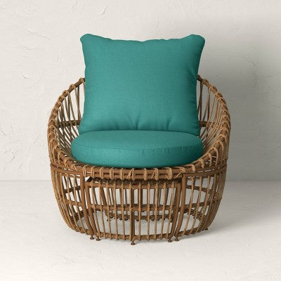  Topanga Club Chair With Ottoman - Blue/Brown - Opalhouse™ Designed With Jungalow™