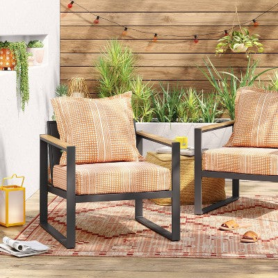  7'x10' Tapestry Rectangular Woven Outdoor Area Rug Red/Pink - Opalhouse™