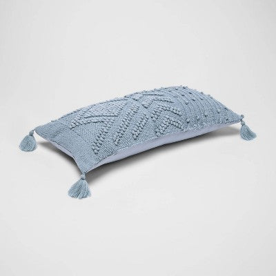  Oversize Embroidered Textured Lumbar Throw Pillow - Opalhouse™