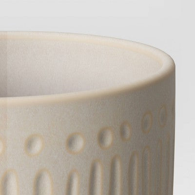  Textured Ceramic Planter Pots White - Opalhouse™