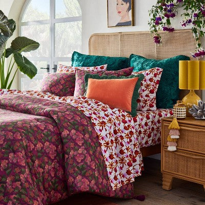  Printed Comforter And Sham Set Dark Purple - Opalhouse™ Designed With Jungalow™