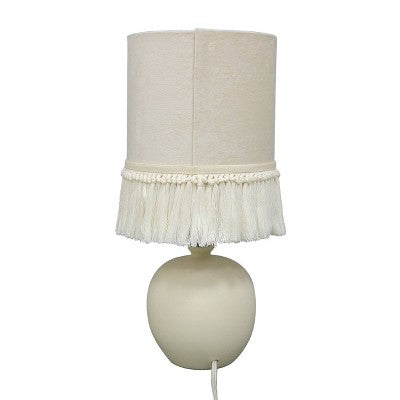 Small Table Lamp With Fringe Shade Off-White (Includes LED Light Bulb) - Opalhouse™ Designed With Jungalow™