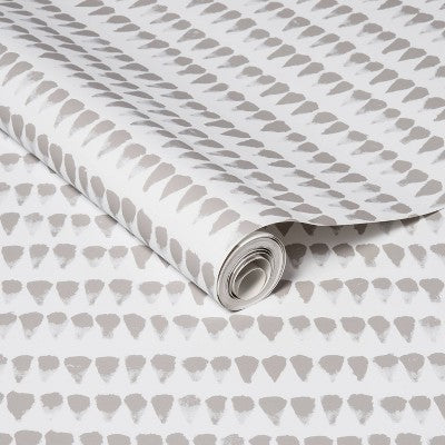  Abstract Striped Peel & Stick Wallpaper Gray/White - Opalhouse™: Removable, Repositionable, Stain-Resistant Vinyl