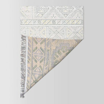  7'x10' Multi Dot Fringed Rectangular Woven Outdoor Area Rug Multicolor - Opalhouse™