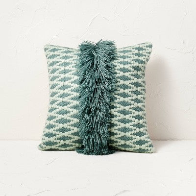  Diamond Textured Woven Square Throw Pillow - Opalhouse™ Designed With Jungalow™