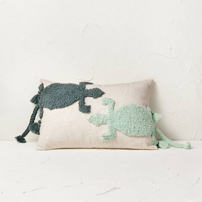  Two Lizard Punch Needle Lumbar Throw Pillow - Opalhouse™ Designed With Jungalow™
