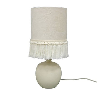  Small Table Lamp With Fringe Shade Off-White (Includes LED Light Bulb) - Opalhouse™ Designed With Jungalow™
