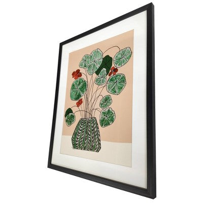  (Set Of 3) 9" X 18"/14" X 14"/16" X 20" Floral Mixed Size Frames Black - Opalhouse™ Designed With Jungalow™
