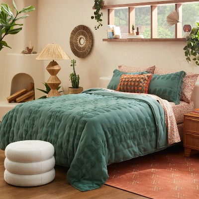  Oblong Jungalow Fringe Pom Decorative Throw Pillow Orange Coral - Opalhouse™ Designed With Jungalow™