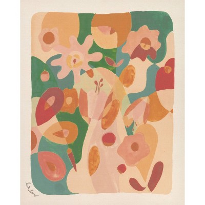  24" X 30" Floral Abstract Unframed Wall Canvas Green - Opalhouse™ Designed With Jungalow™