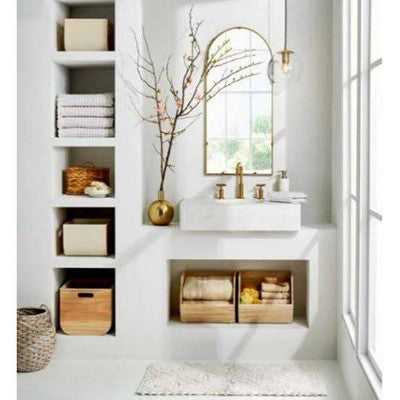  Textured Diamond Shag Bath Rug Cream - Opalhouse™