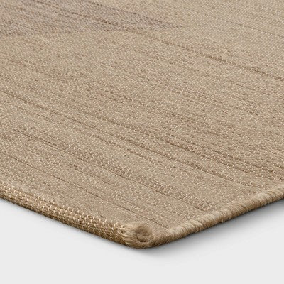 5' X 7' Scandi Asymmetrical Tapestry Woven Outdoor Rug Natural - Opalhouse™