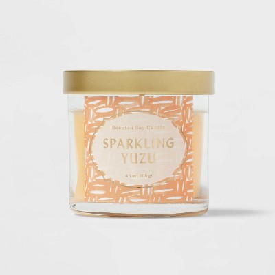  Lidded Glass Jar Candle Sparkling Yuzu - Opalhouse™