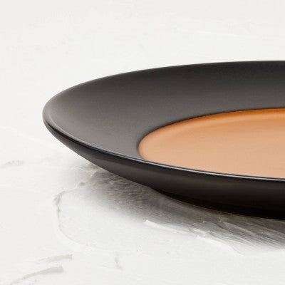  10" 4pk Stoneware Dinner Plates Black/Orange - Opalhouse™ Designed With Jungalow™