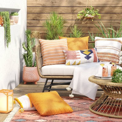  5' X 7' Bright Moroccan Woven Tapestry Outdoor Rug Coral - Opalhouse™