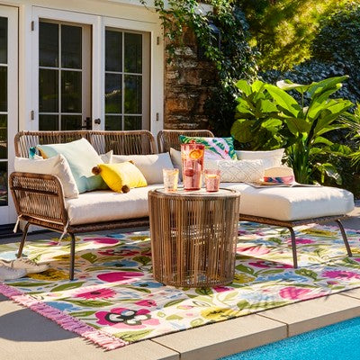  Latigo Patio Sectional Gray/Brown/Linen - Opalhouse™