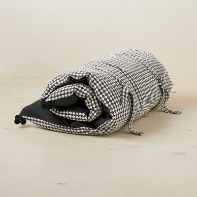  Woven Textured Lounge Pillow Dark Gray/Off-White - Opalhouse™ Designed With Jungalow™