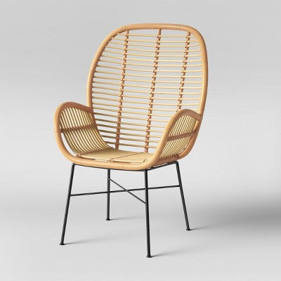  Lily Rattan Armchair With Metal Legs - Assembly Required - Opalhouse™